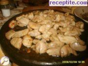 снимка 1 към рецепта Сач с пилешко филе и печурки