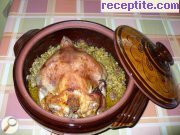 снимка 2 към рецепта Пълнено пиле с гъби и ориз