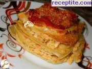 снимка 3 към рецепта Пържена паста с пюре от фасул и доматен сос