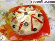 снимка 8 към рецепта Солена палачинкова торта