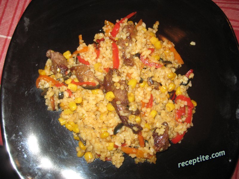 Снимки към Ориз със зеленчуци и телешко месо
