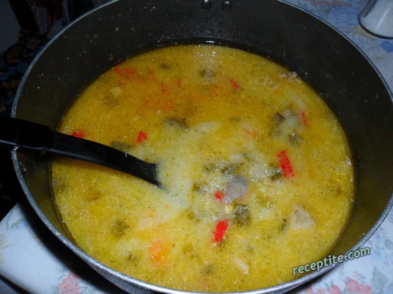 Снимки към Пилешка супа с пресен лук