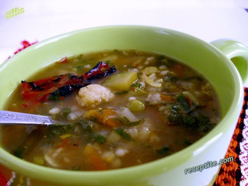 Снимки към Супа с карфиол и спанак