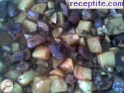 снимка 1 към рецепта Картофи със свински бъбреци и гъби на фурна