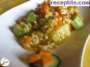 снимка 3 към рецепта Тиквички с моркови и ориз в сос