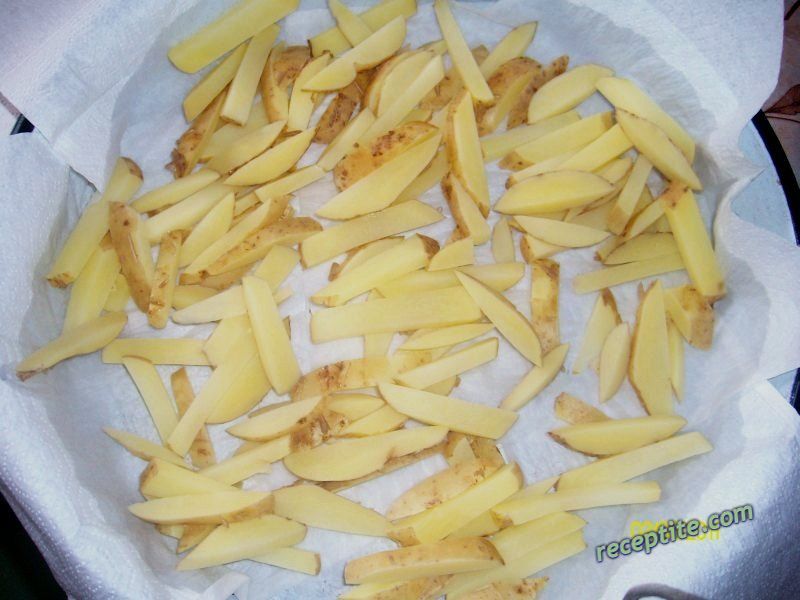 Снимки към Домашно бланширани хрупкави картофки