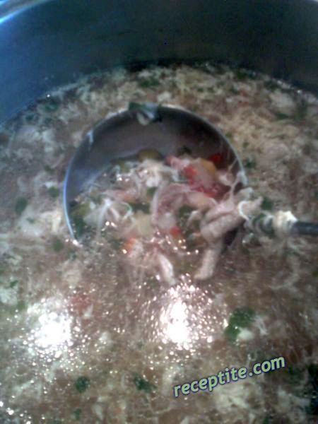 Снимки към Зеленчукова супа с пиле и фиде
