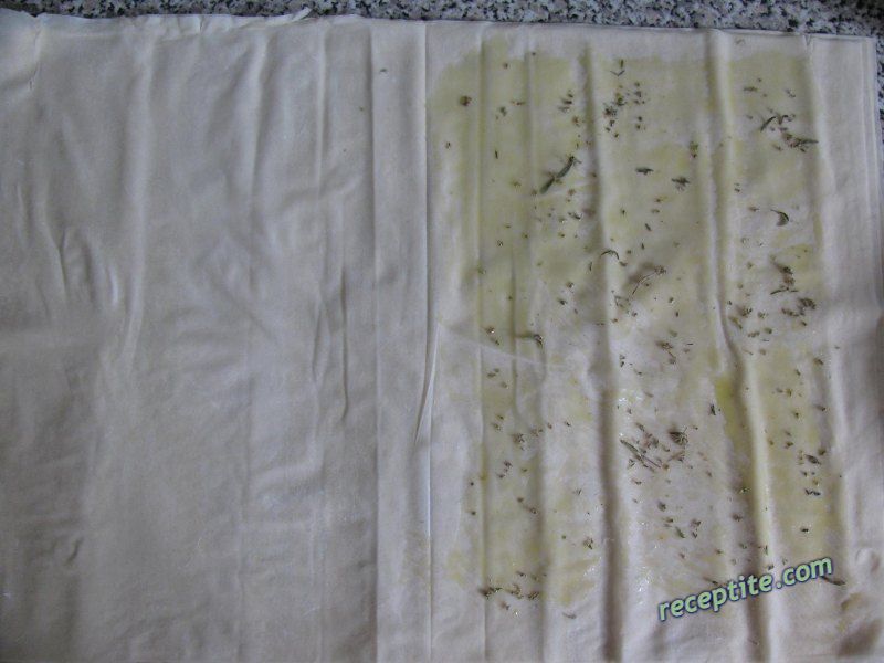 Снимки към Солен щрудел с гъби еноки