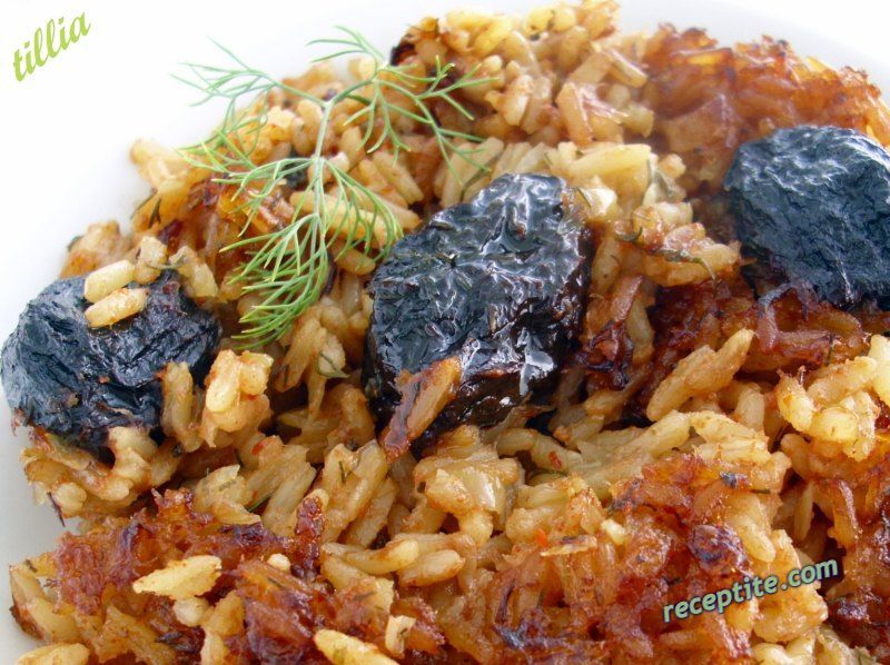 Снимки към Сини сливи с праз и ориз