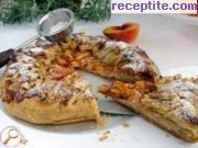 снимка 4 към рецепта Сладкиш с постно бисквитено тесто и праскови