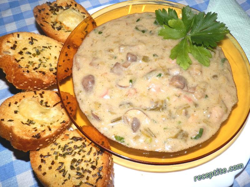 Снимки към Гъбена каша с праз