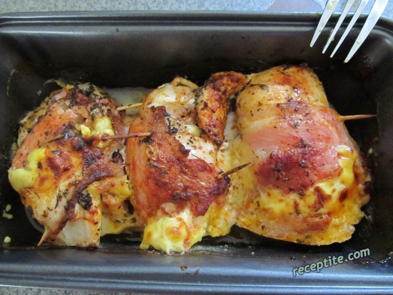 Снимки към Мариновани пилешки шишчета с бекон