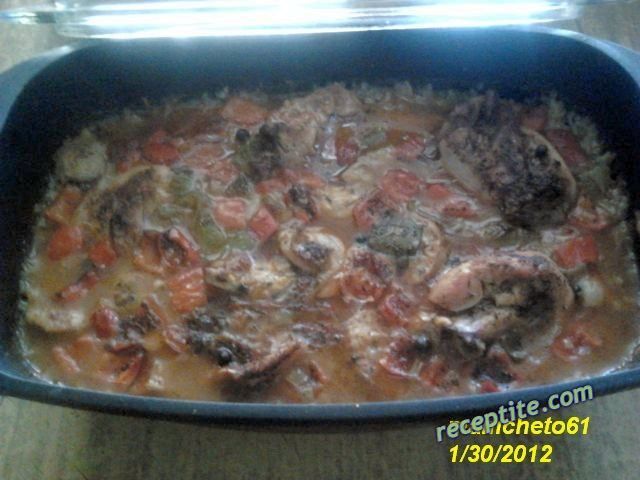 Снимки към Заешко с ориз в гювеч