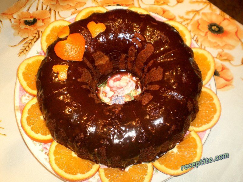 Снимки към Двуцветен портокалов кекс