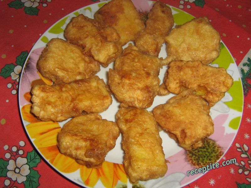 Снимки към Паниран качамак с хамон (бекон)
