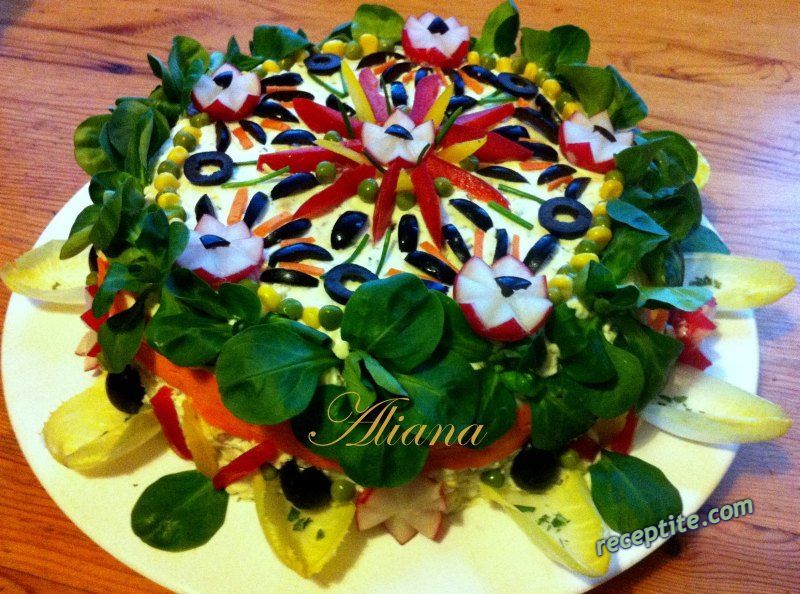 Снимки към Солена палачинкова торта с риба тон