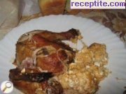 снимка 5 към рецепта Печено пиле с плънка от кашкавал
