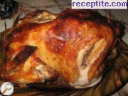 снимка 4 към рецепта Печено пиле с плънка от кашкавал