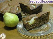 снимка 4 към рецепта Шоколадов кейк с круши