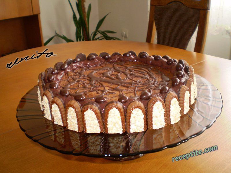 Снимки към Кейк с извара и шоколад