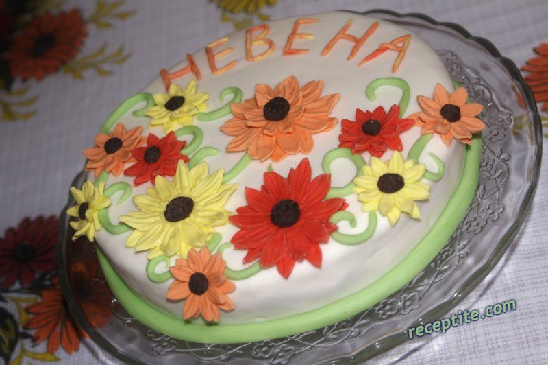 Снимки към Медено-захарно тесто за украса на торти