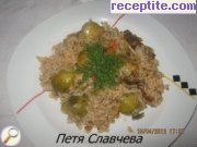 снимка 3 към рецепта Брюкселско зеле с ориз и гъби