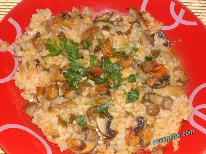 Снимки към Ориз с гъби на фурна