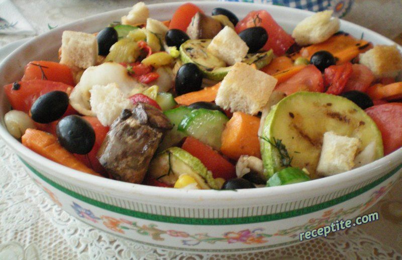 Снимки към Салата от зеленчуци печени на скара