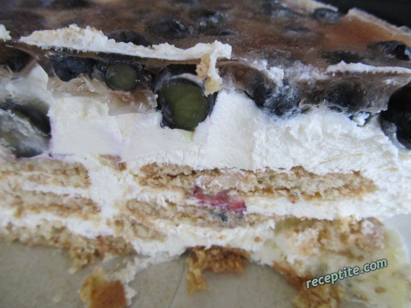 Снимки към Бисквитена торта със сладоледен крем