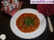снимка 1 към рецепта Пържени чушки с доматен сос