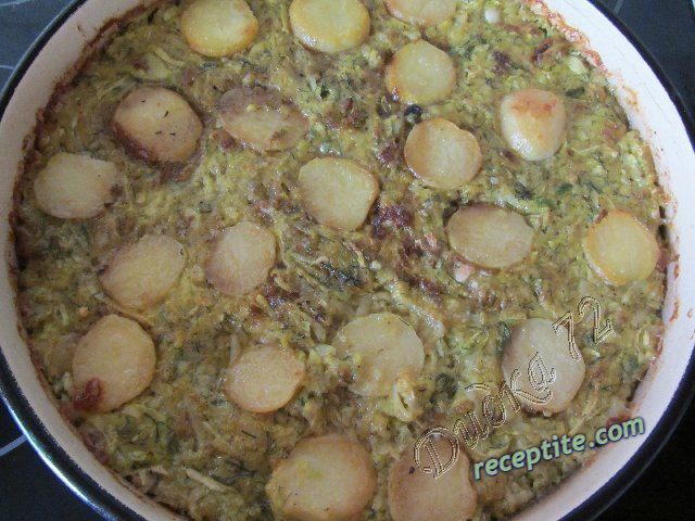 Снимки към Тиквички с картофи на фурна