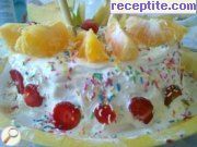снимка 2 към рецепта Плодова торта с готови блатове