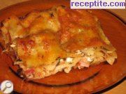 снимка 5 към рецепта Лазаня с шунка, гъби и кисели краставички
