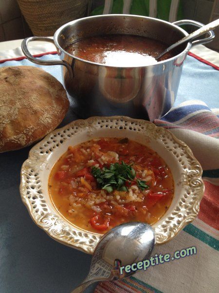 Снимки към Доматената супа на баба Марийка