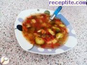 снимка 2 към рецепта Пилешка супа с печени чушки