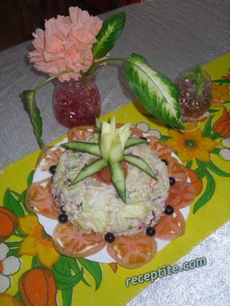 Снимки към Салата от зеле и моркови с майонеза