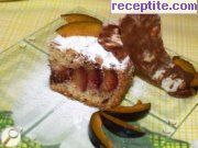 снимка 8 към рецепта Сладкиш със сини сливи, бадем и шоколад
