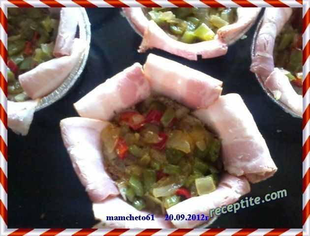Снимки към Кошнички от бекон с плънка