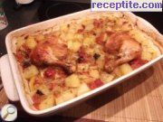 снимка 2 към рецепта Пилешки бутчета с картофи на фурна