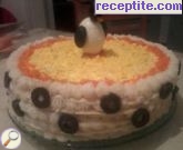 снимка 2 към рецепта Солена палачинкова торта Наталия
