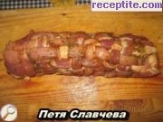 снимка 3 към рецепта Плетеница от месо с месно руло и плънка
