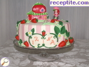 снимка 46 към рецепта Ягодова торта с ванилово-сметанов крем