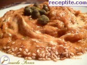 снимка 1 към рецепта Пюре от карфиол и печени чушки с босилек