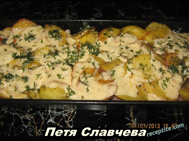 Снимки към Мусака от пържени картофи