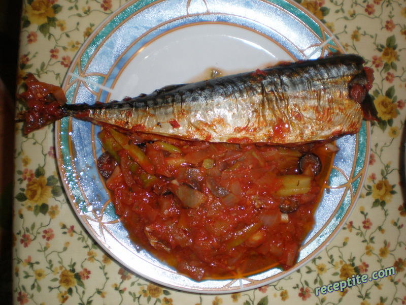 Снимки към Скумрия с доматен сос