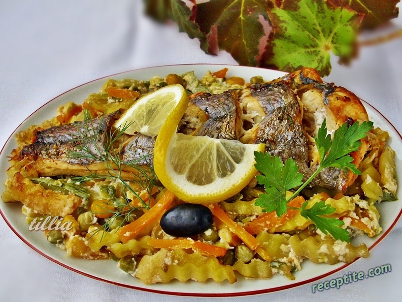 Снимки към Запечена в плик риба със зеленчуци и сметана