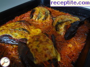 снимка 3 към рецепта Ветрило от патладжан с кайма и доматен сос