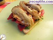 снимка 1 към рецепта Сандвичи с чушка, патдладжан и халуми