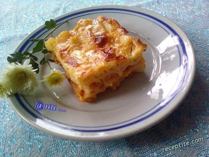 Снимки към Макарони на фурна с яйца и захар