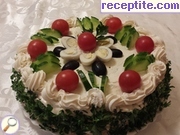 снимка 3 към рецепта Солена палачинкова торта Наталия